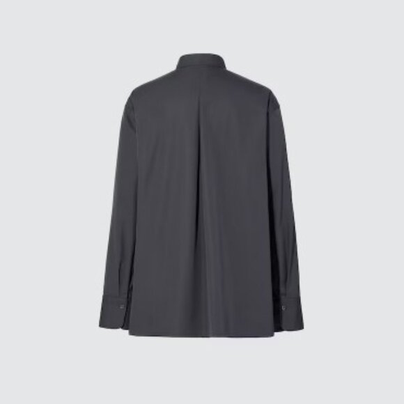 +J Uniqlo - SUPIMA Cotton Long Sleeve Stand Collar Shirt Jacket - Size XXS - Picture 8 of 16